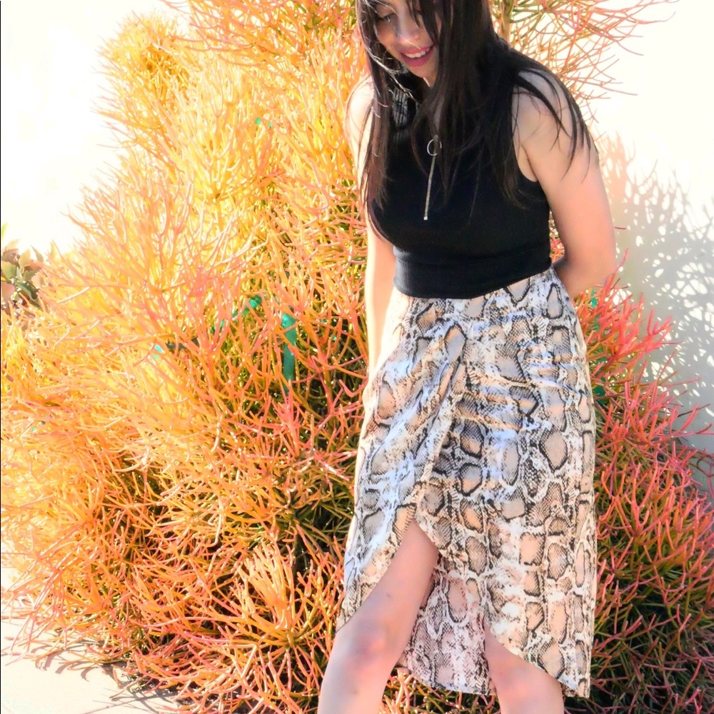 Chic Snake Print Skirt
